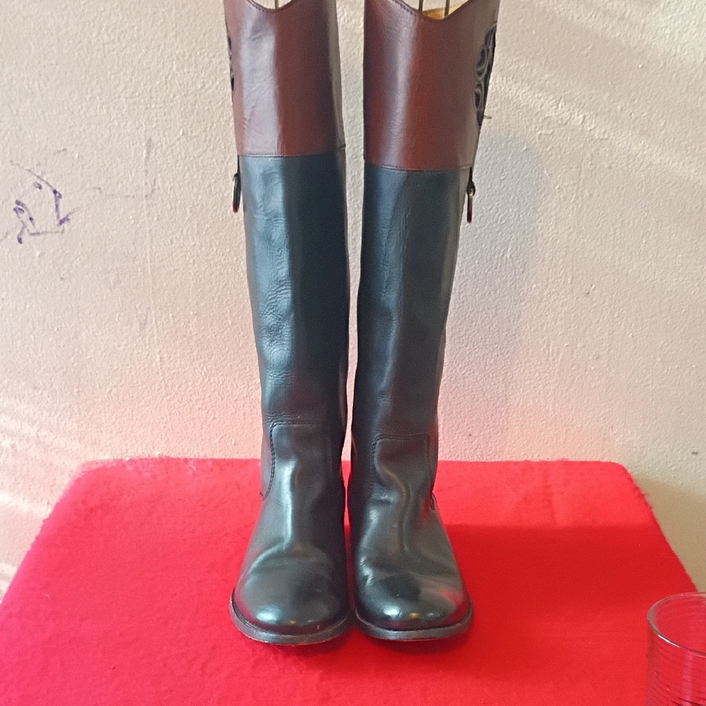 Elegant Black and Brown Women's Boots